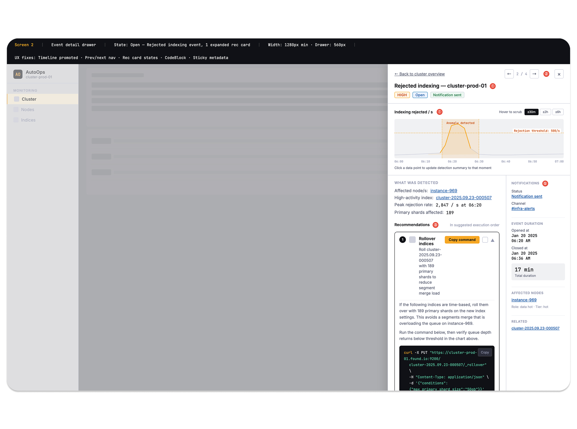 Auto-Ops Dashboard wireframe exploration 2