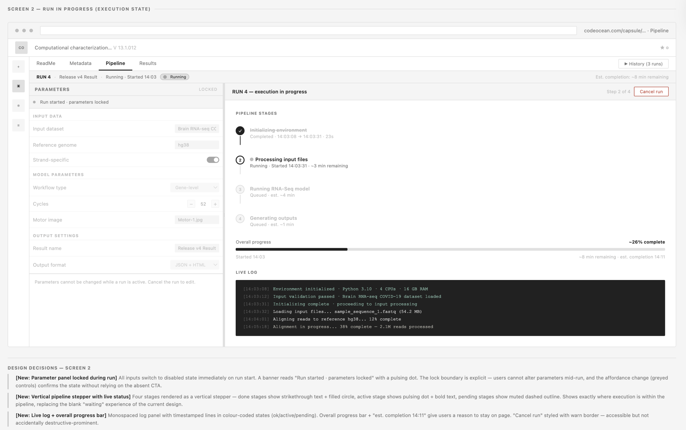 Scientific App Panel wireframe exploration 2